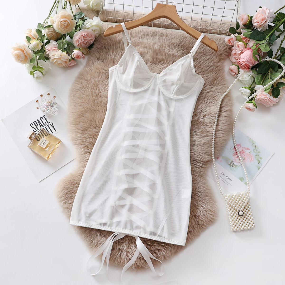 Sexy Mesh Strapless Transparent Lace Bodysuit - Stargate Lingerie