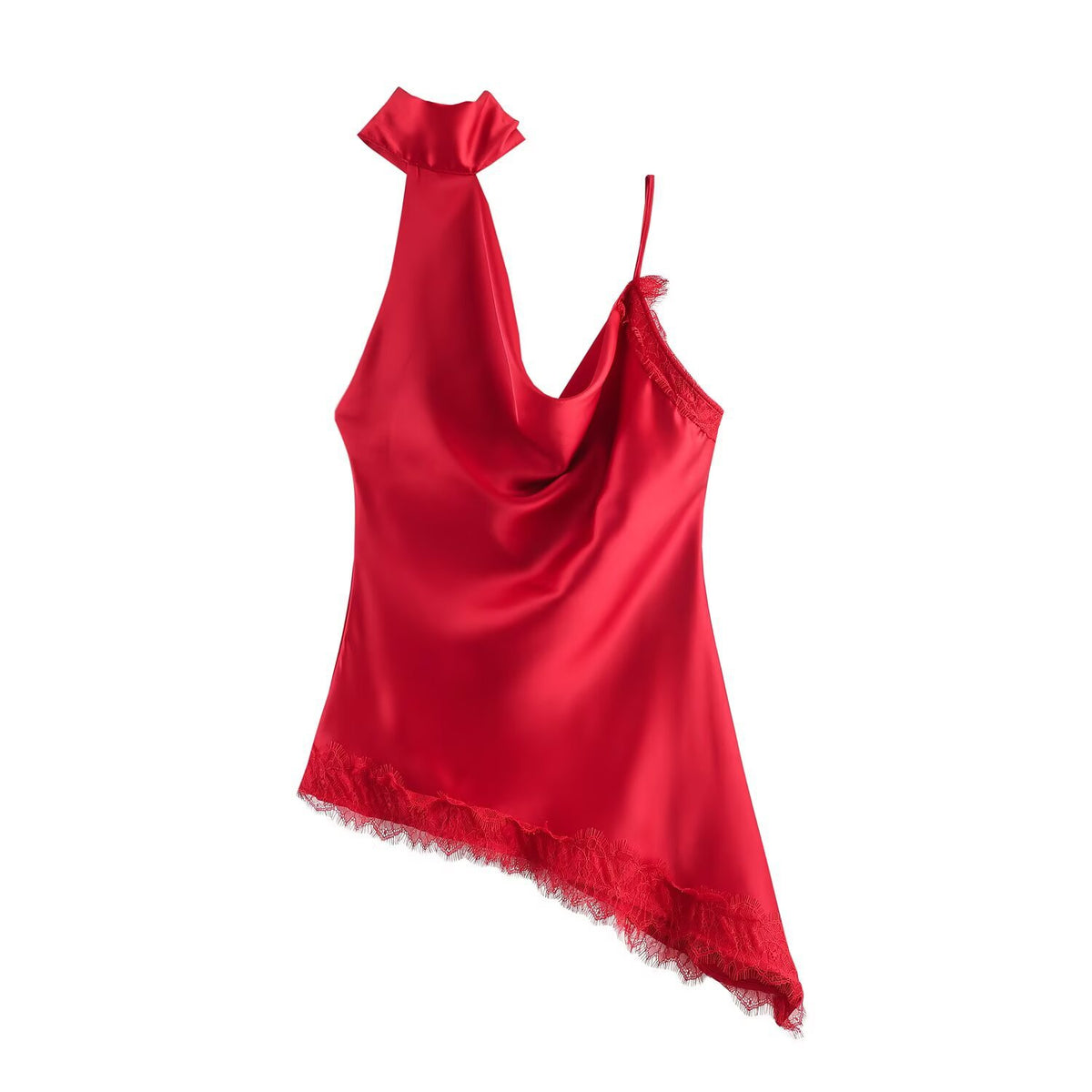 Splicing Lace Frilled Camisole - Stargate Lingerie