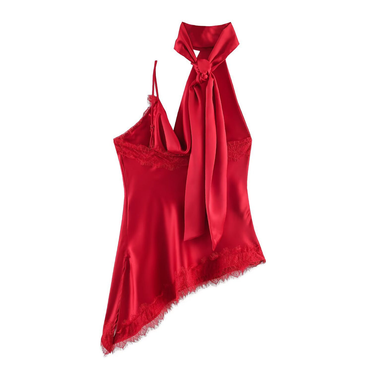 Splicing Lace Frilled Camisole - Stargate Lingerie